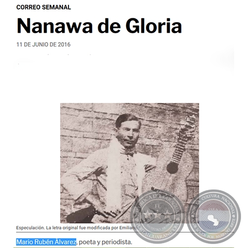 NANAWA DE GLORIA - POR MARIO RUBN LVAREZ - Sbado, 11 de junio de 2016